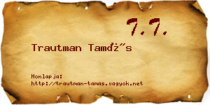 Trautman Tamás névjegykártya